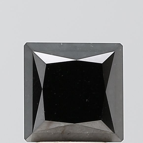 2.57 Carat Princess Diamond Black VVS2