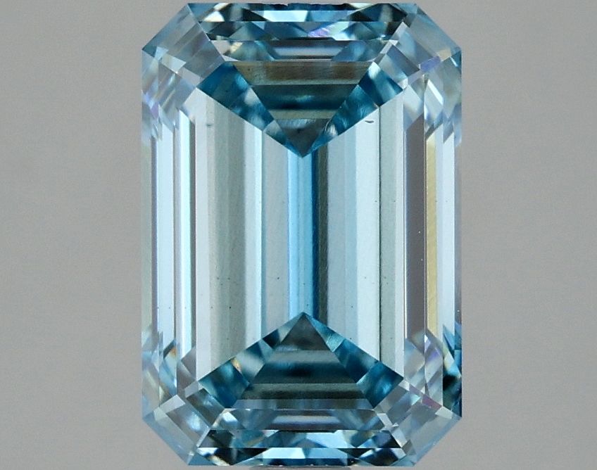 3.15 carat fancy intense  blue VS1 EX Cut IGI emerald diamond
