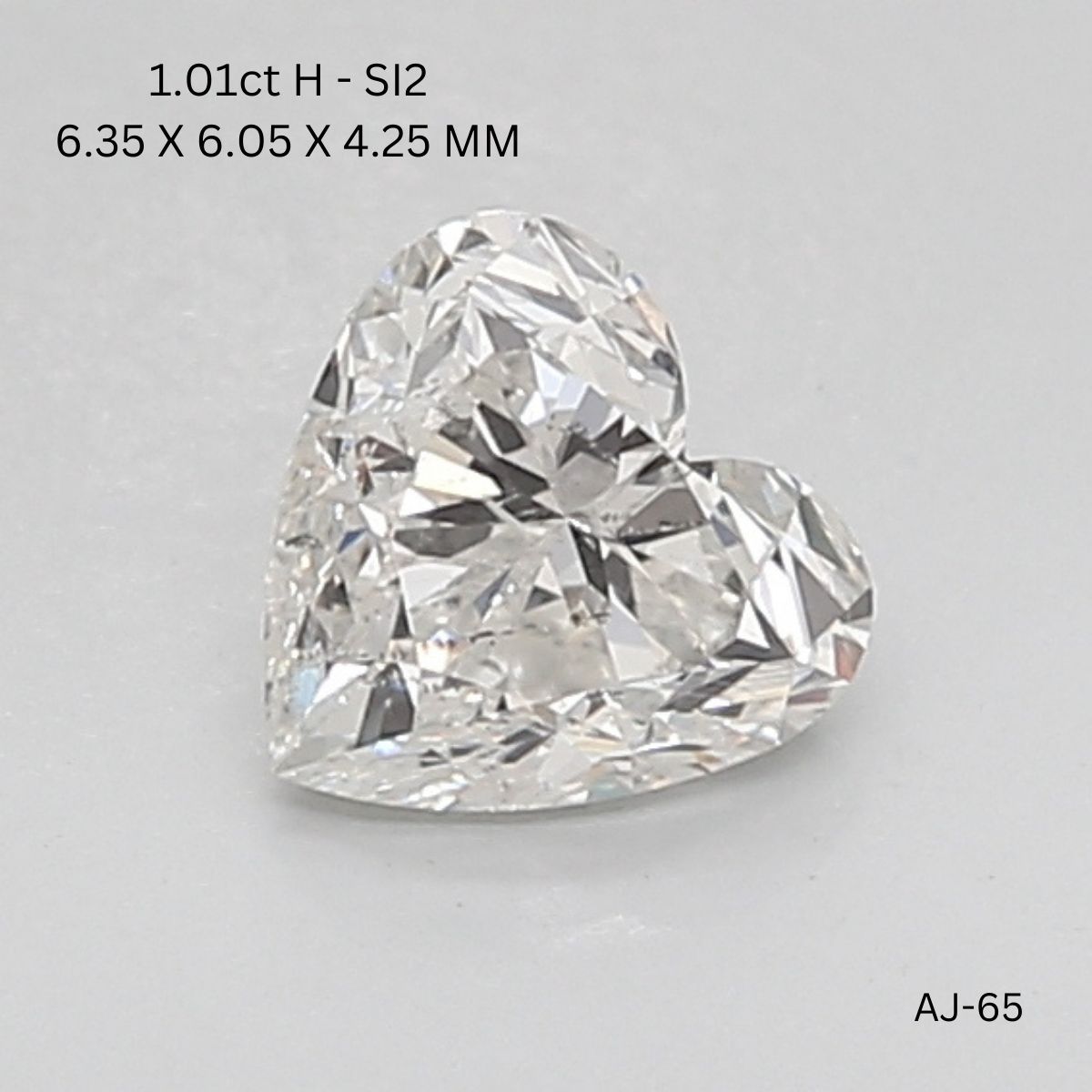 1.01 Carat Heart Diamond H SI2