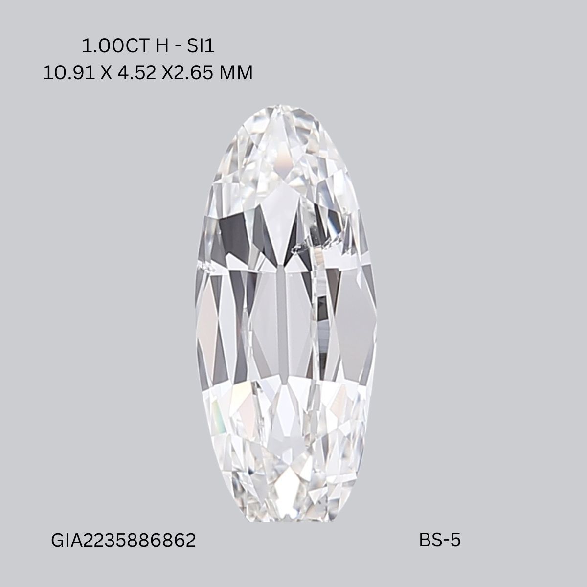 1 Carat Oval Diamond H SI1