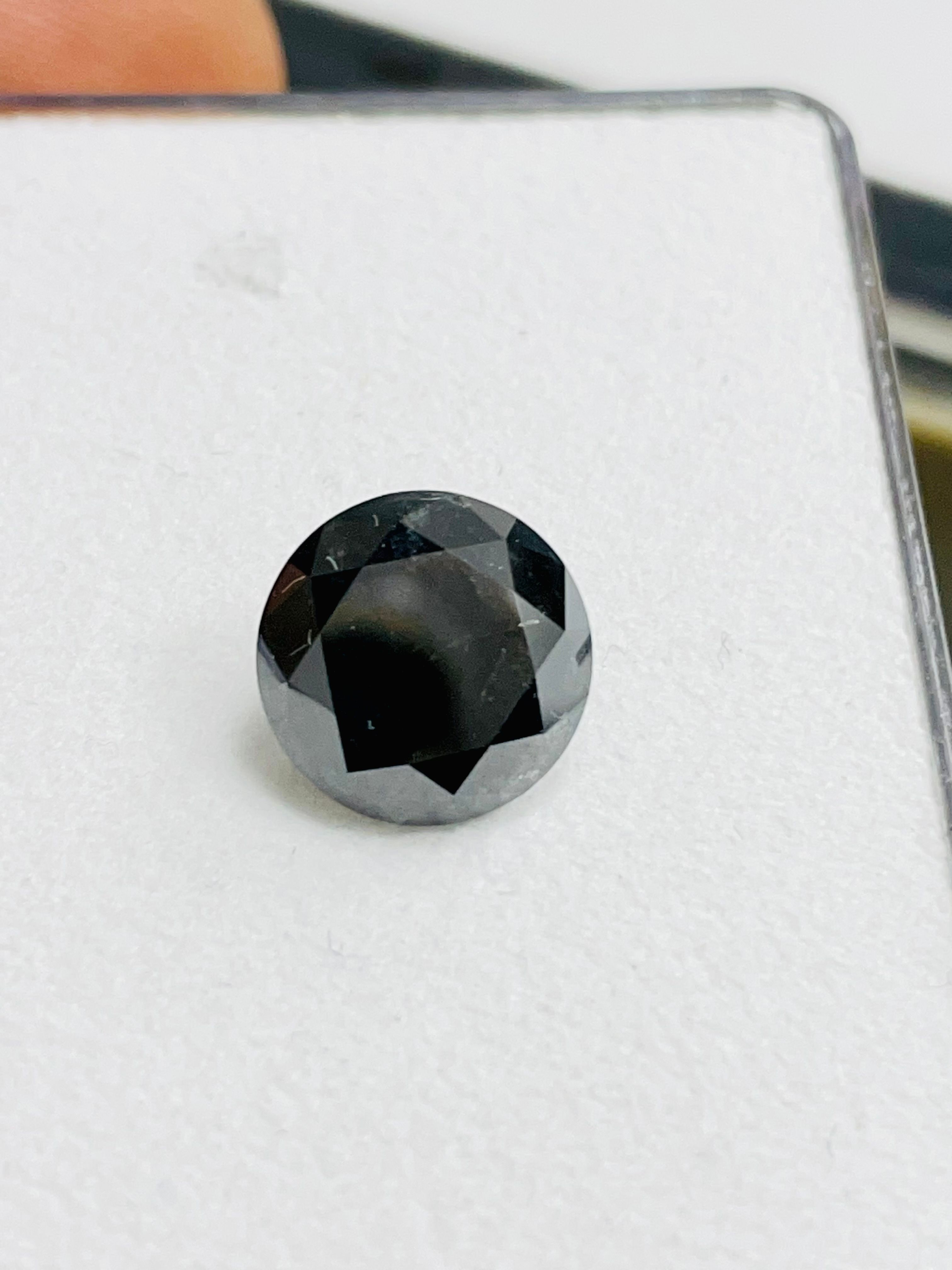 4.82 Carat Round Diamond Fancy Black 