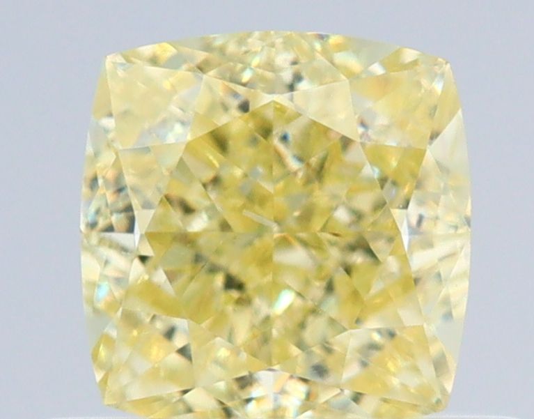 0.63 Carat Cushion brilliant Diamond Fancy Yellow VVS2