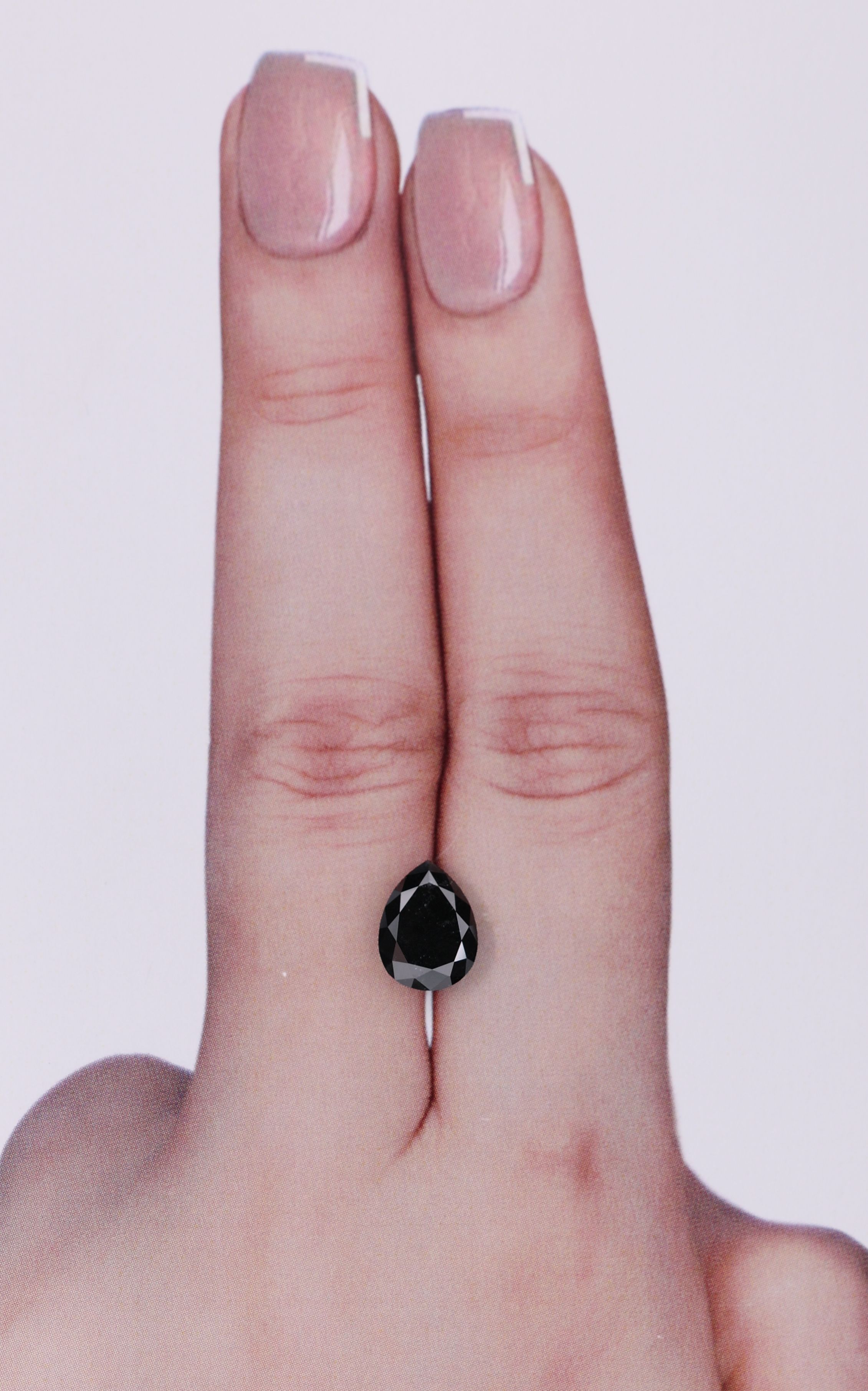 1.57 Carat Pear Diamond Black 
