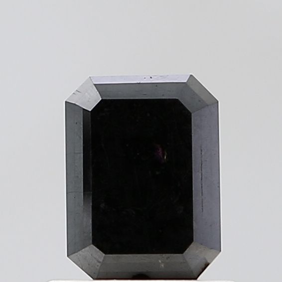 1.09 Carat Emerald Diamond Black VVS2