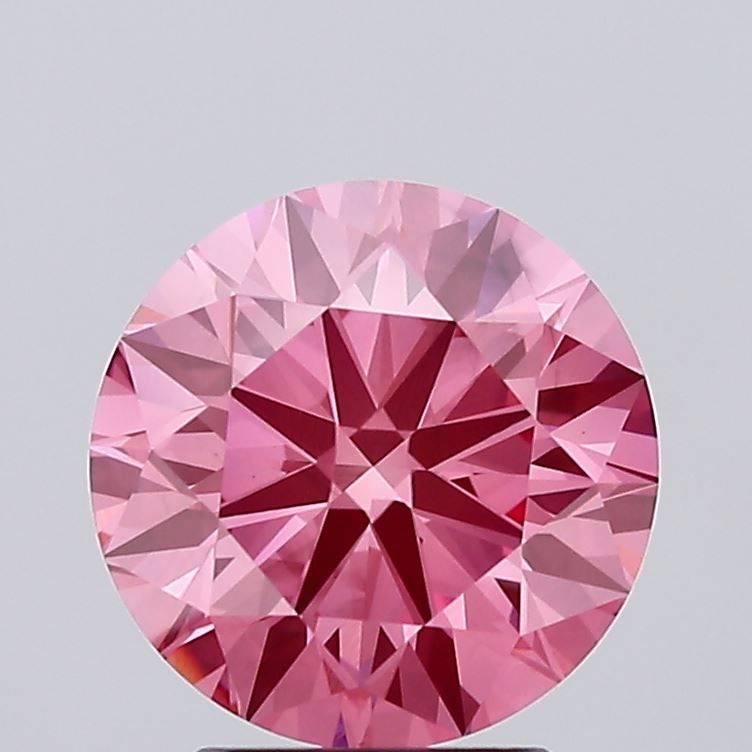ROUND 2.69ct Fancy Vivid Pink VS2 EX EX EX STG