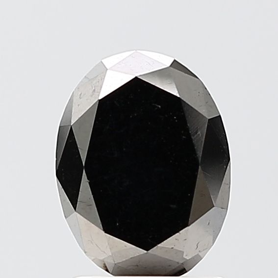 2.12 Carat Oval Diamond Fancy Black VVS2