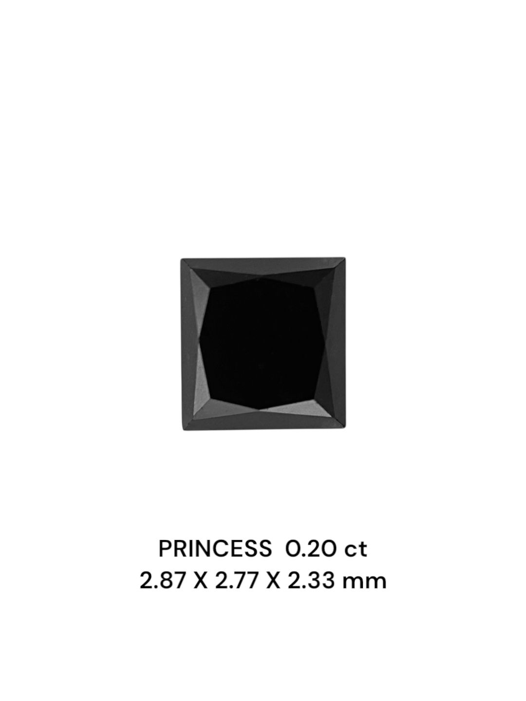 0.2 Carat Princess Diamond Fancy Black VVS2