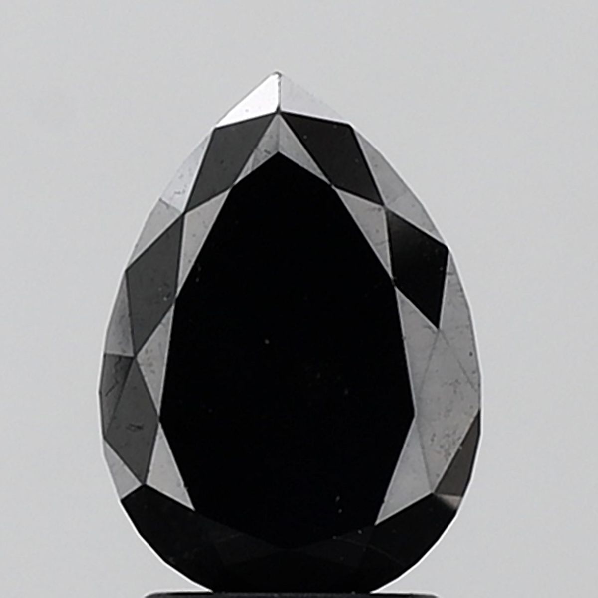 2.18 Carat Pear Diamond Black VVS2
