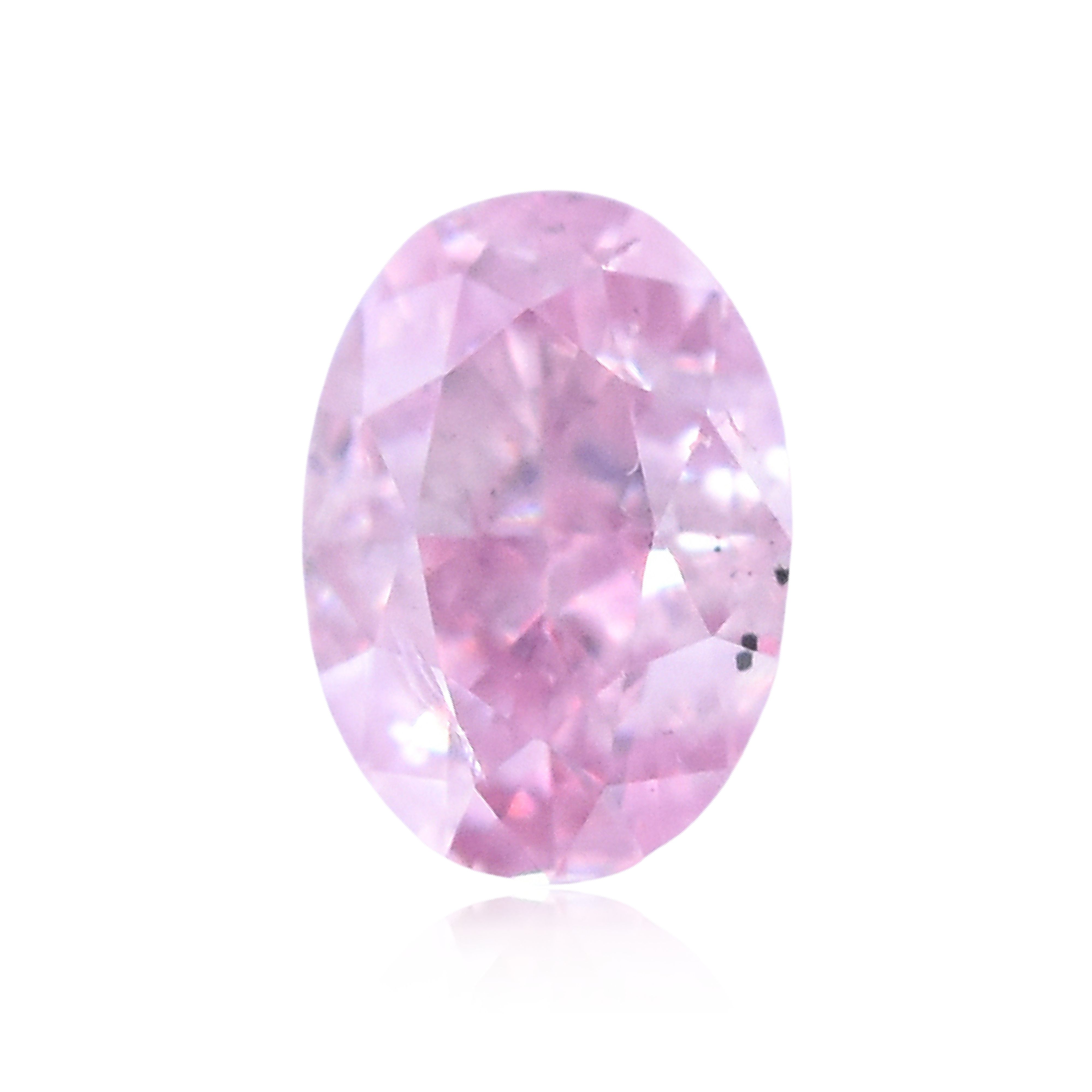 0.14 Carat Oval Diamond Fancy Intense Purplish Pink 