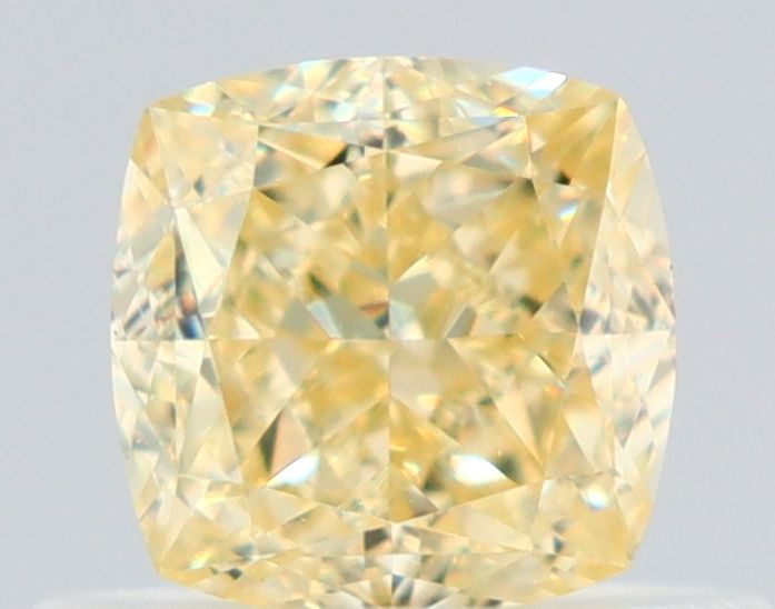 0.62 Carat Cushion brilliant Diamond Fancy Light Yellow VVS1