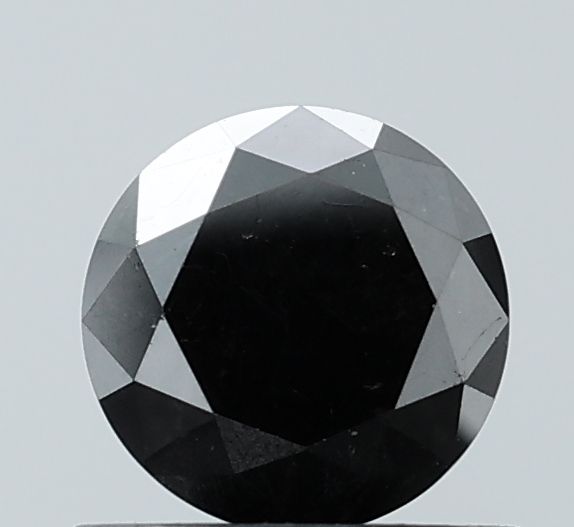 0.91 Carat Round Diamond Black VVS2