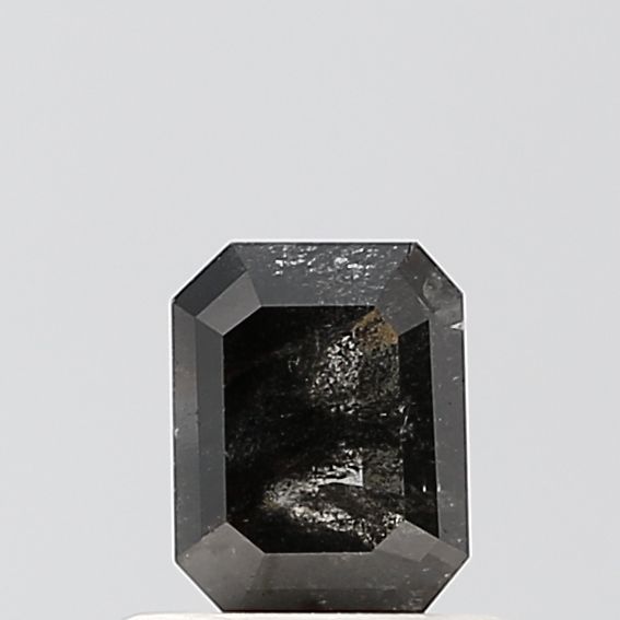 0.49 Carat Emerald Diamond Salt and Pepper VVS2