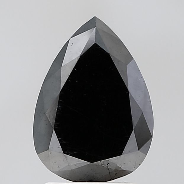2.19 Carat Pear Diamond Black VVS2