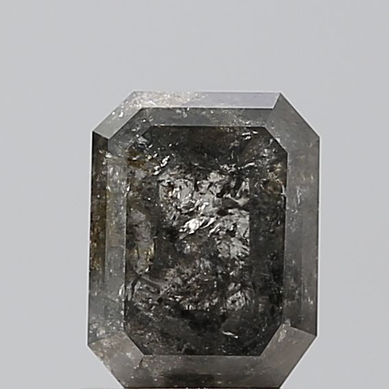 1.1 Carat Emerald Diamond Salt and Pepper VVS2