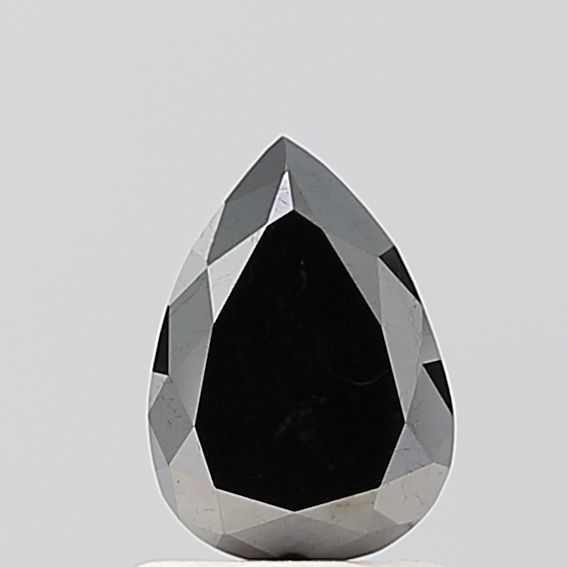 0.95 Carat Pear Diamond Fancy Black VVS2