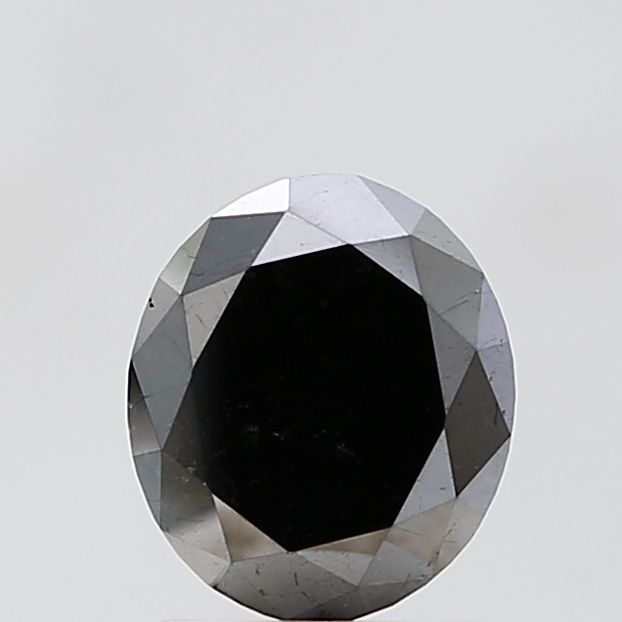1.82 Carat Oval Diamond Fancy Black VVS2