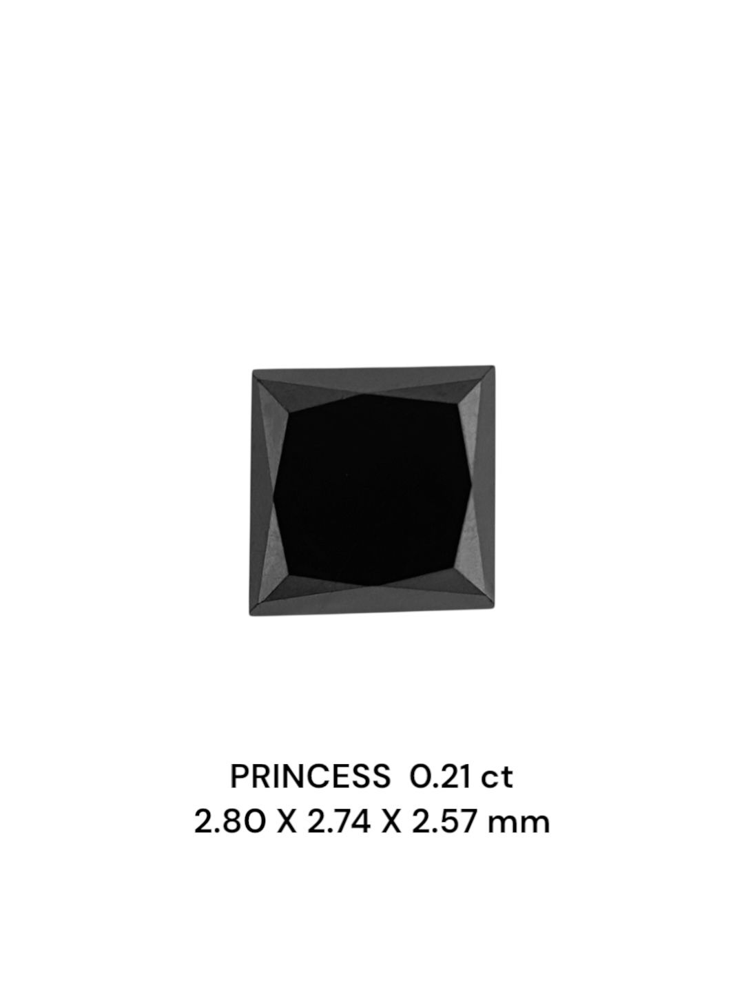0.21 Carat Princess Diamond Fancy Black VVS2