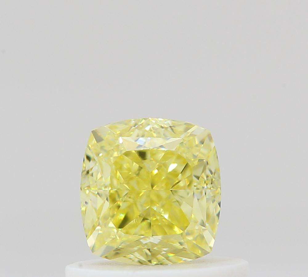 0.67 Carat Cushion brilliant Diamond Fancy Yellow VS1