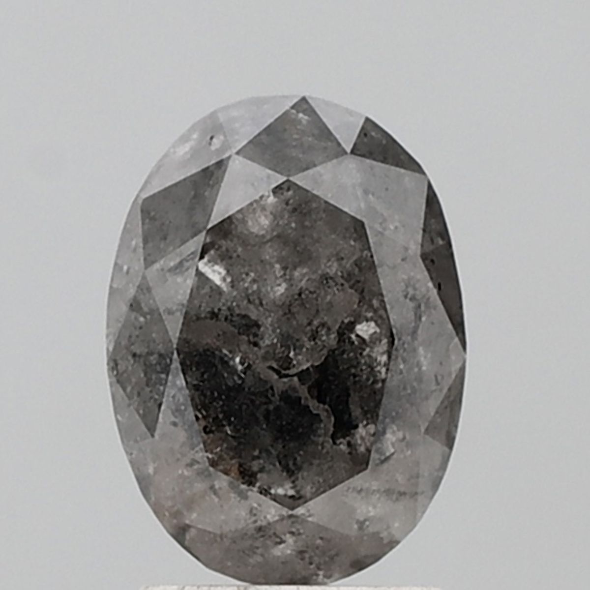 4.9 Carat Oval Diamond Salt and Pepper VVS2