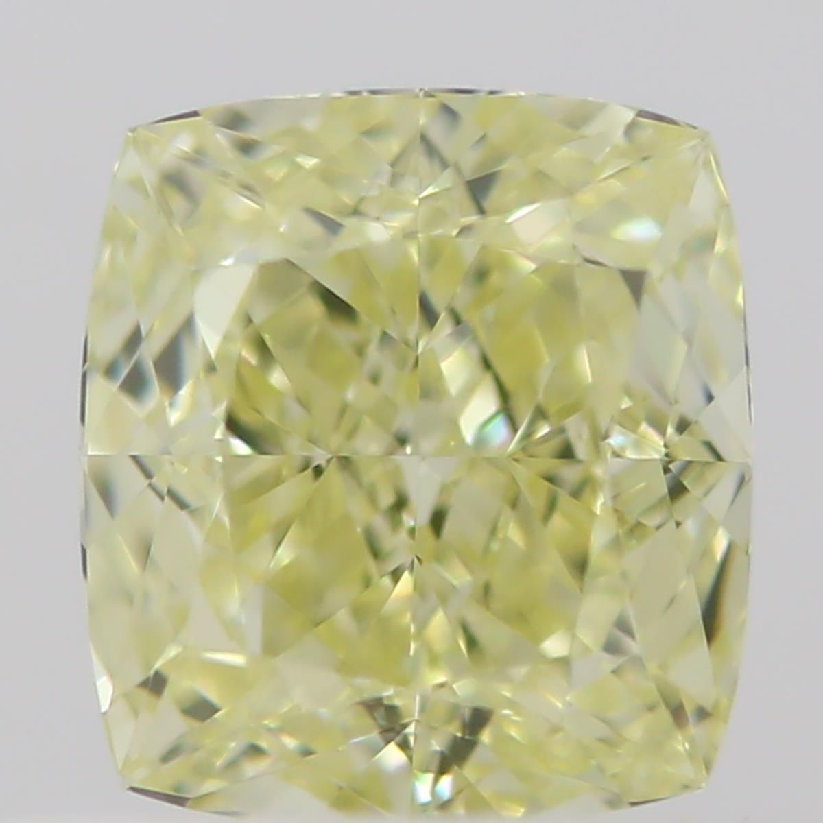 0.57 Carat Cushion brilliant Diamond Fancy  Yellow IF