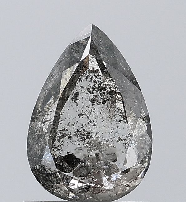 0.9 Carat Pear Diamond Salt and Pepper VVS2