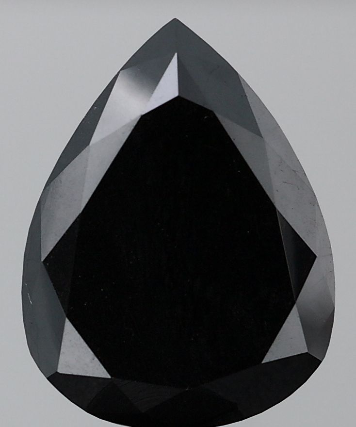 6.67 Carat Pear Diamond Black VVS2