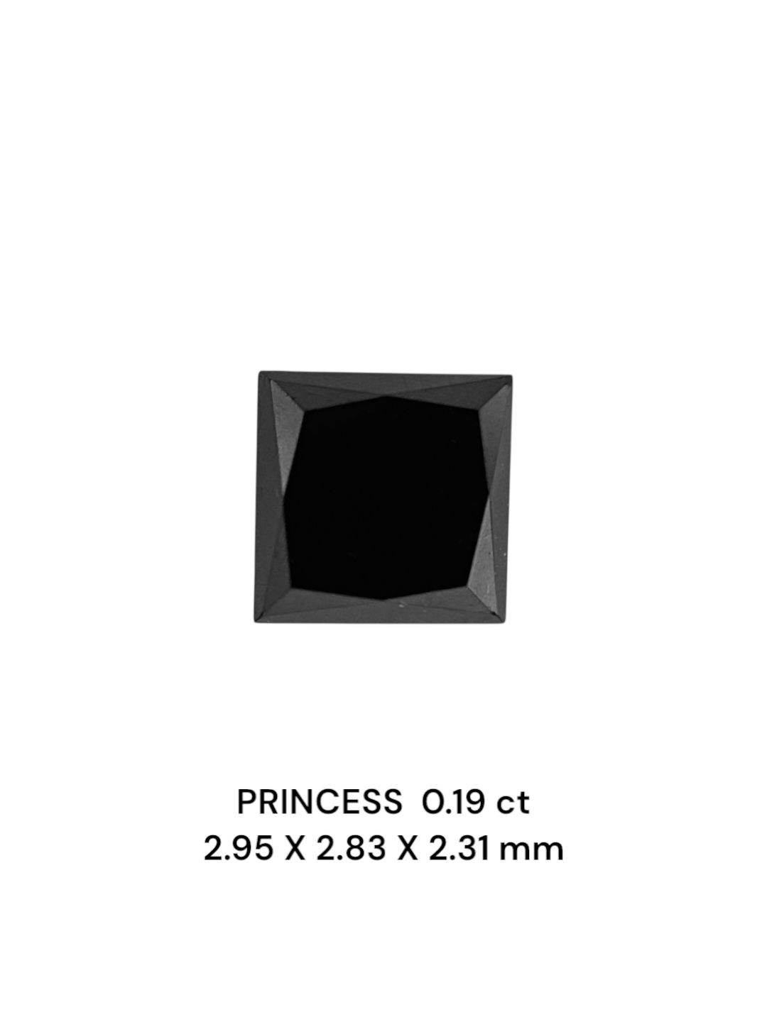 0.19 Carat Princess Diamond Fancy Black VVS2