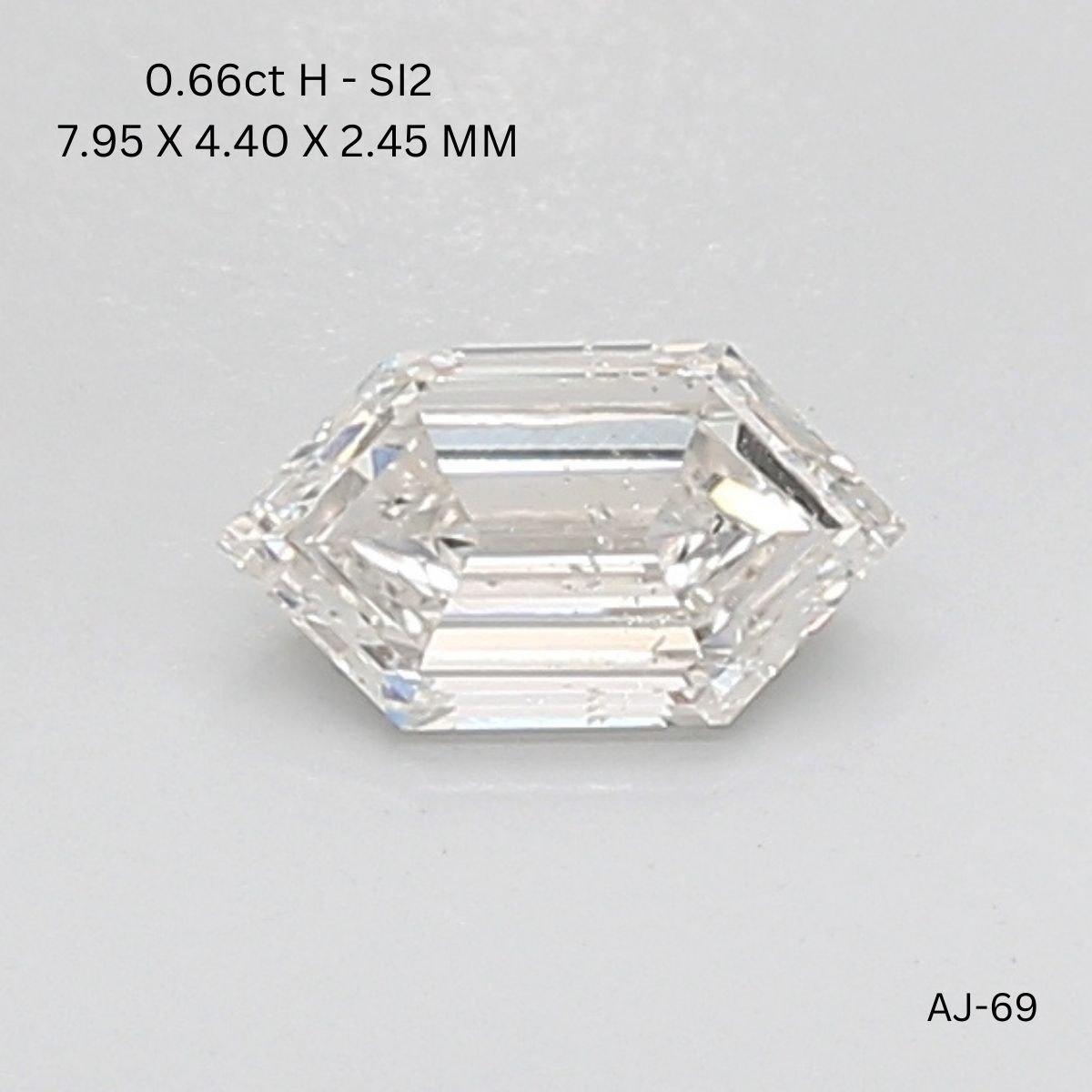 0.66 Carat Hexagonal Diamond H SI2
