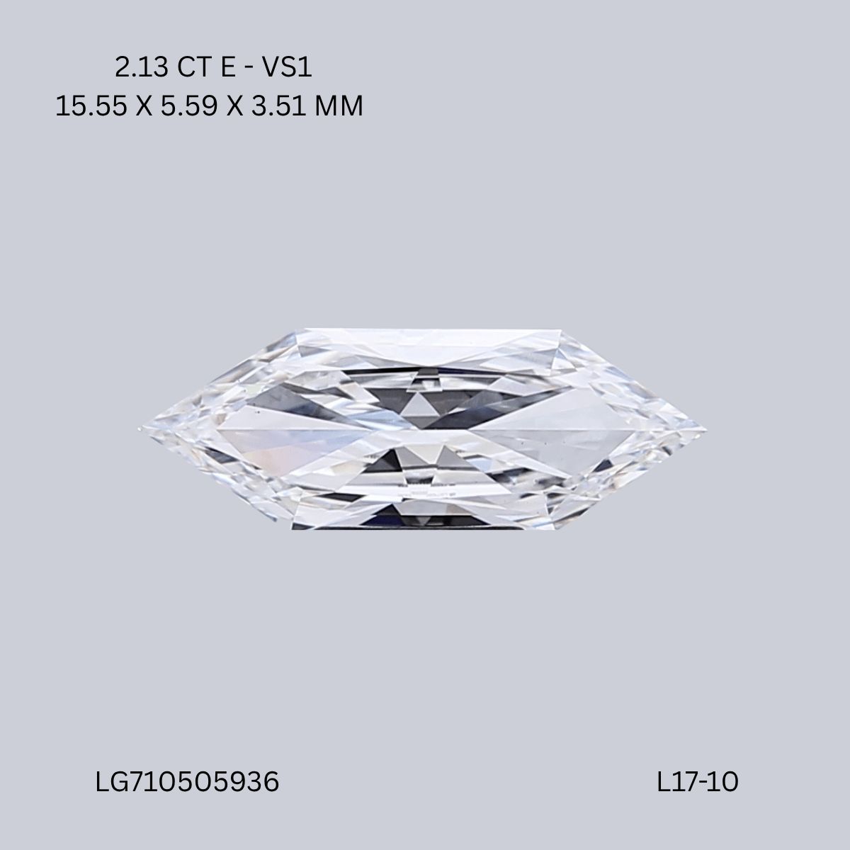 2.13 ct lab-grown Hexagonal Diamond