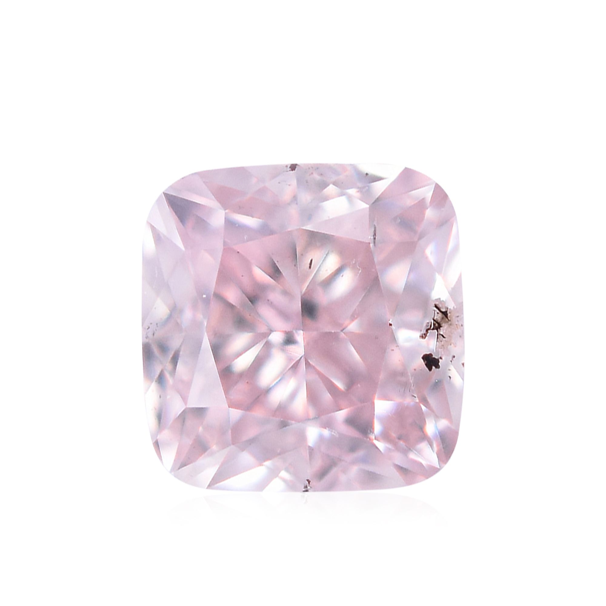 0.17 Carat Cushion brilliant Diamond Fancy Orangey Pink SI1