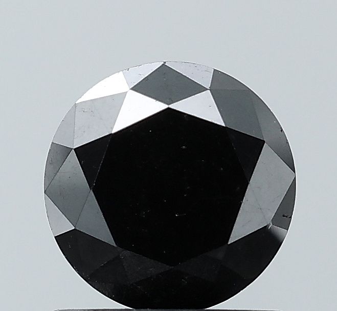 1.36 Carat Round Diamond Black VVS2