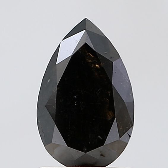 1.19 Carat Pear Diamond Fancy Black VVS2