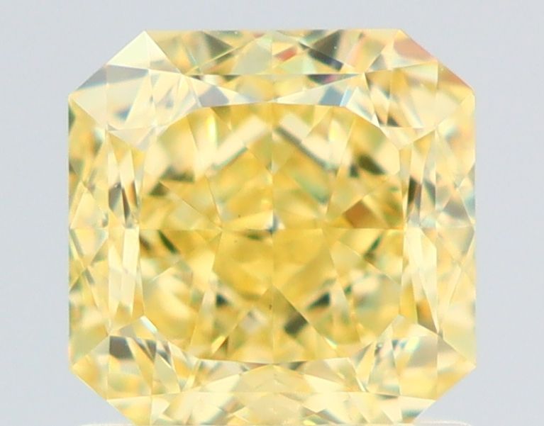 1.32 Carat Square Diamond Fancy Intense Yellow VVS2