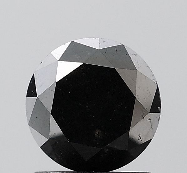 1.73 Carat Round Diamond Black VVS2