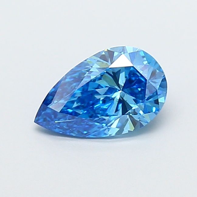 1.01 carat fancy vivid blue VS2 EX Cut IGI pear diamond