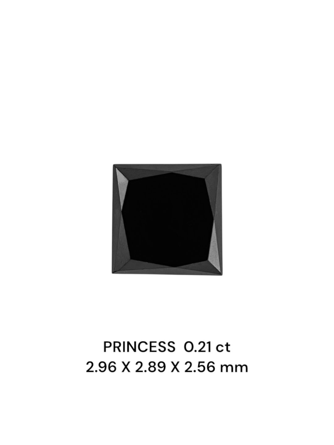 0.21 Carat Princess Diamond Fancy Black VVS2