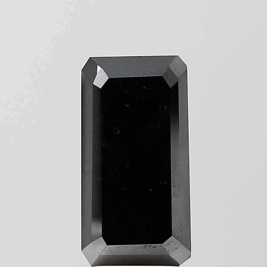 5.02 Carat Emerald Diamond Black VVS2