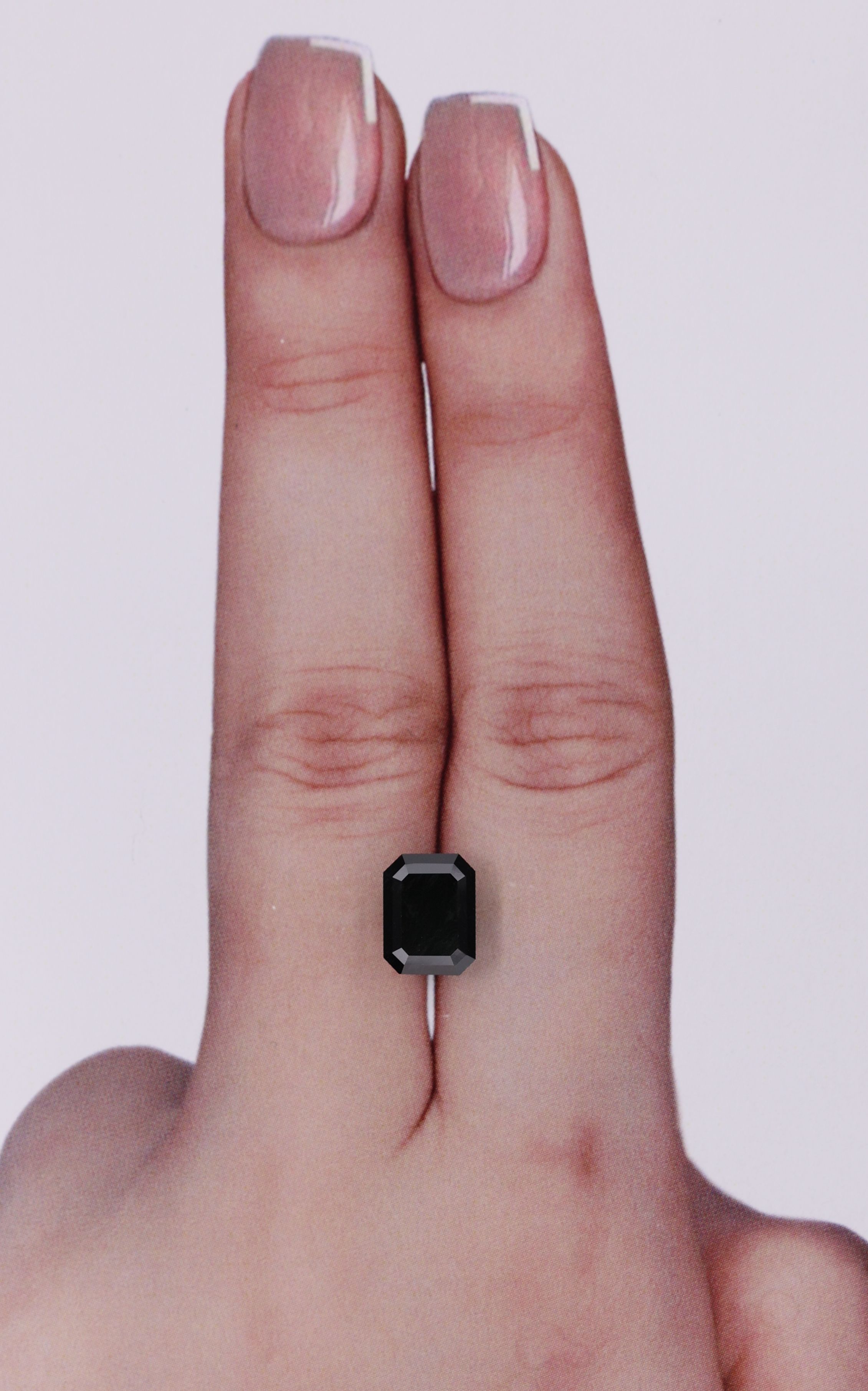 1.93 Carat Emerald Diamond Fancy Black VVS2