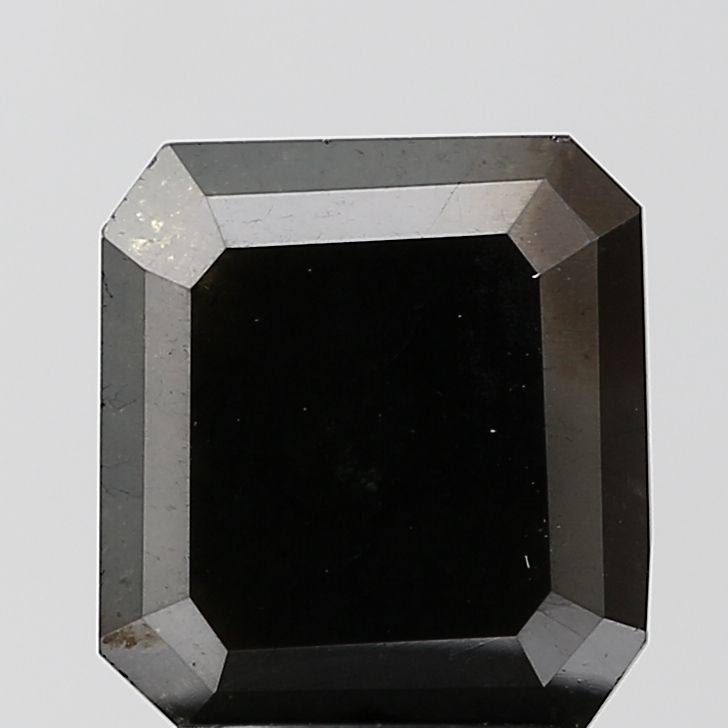 2.95 Carat Emerald Diamond Black VVS2