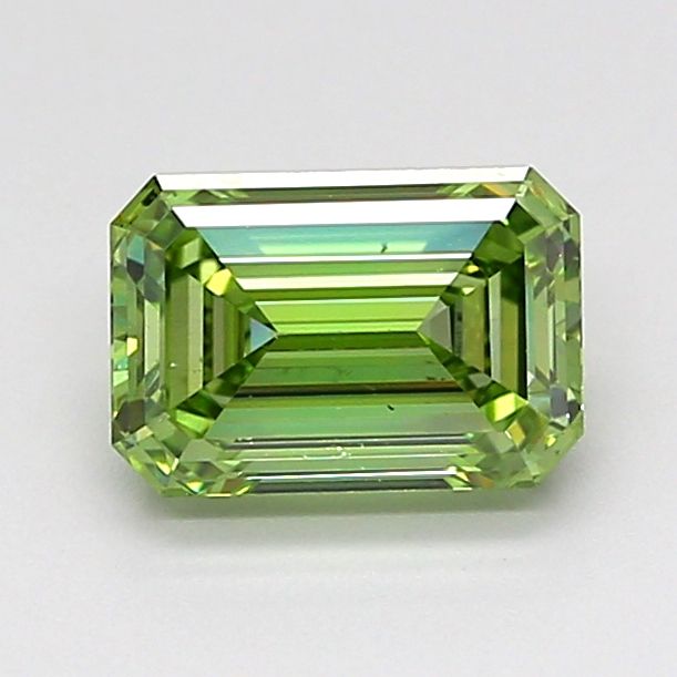 1.06 carat fancy vivid green VS2 EX Cut IGI emerald diamond