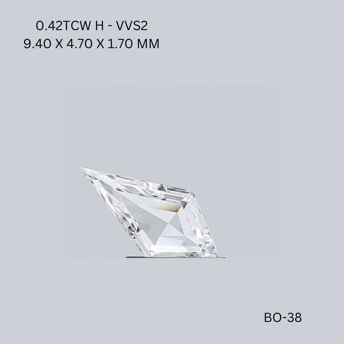 0.42 Carat Kite Diamond H VVS2