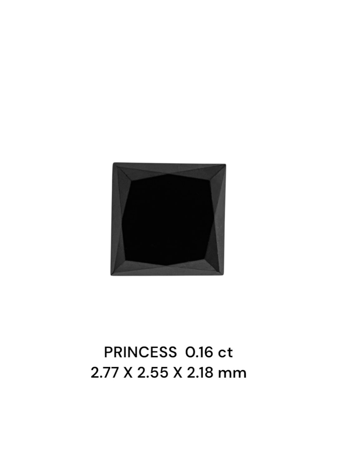 0.16 Carat Princess Diamond Fancy Black VVS2