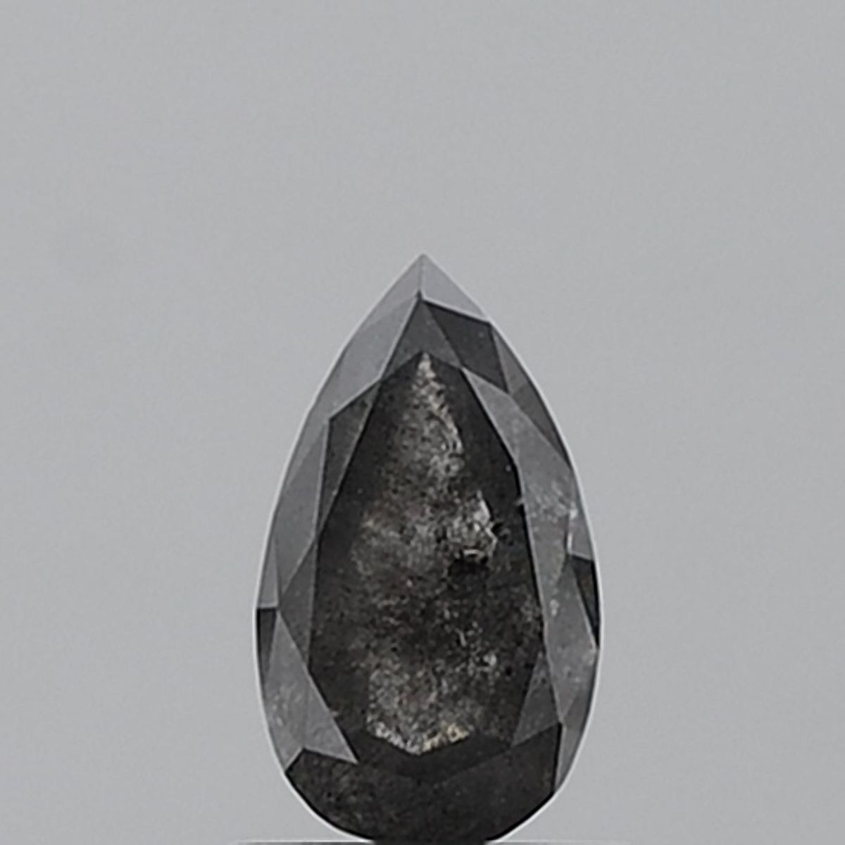 1.02 Carat Pear Diamond Salt and Pepper VVS2