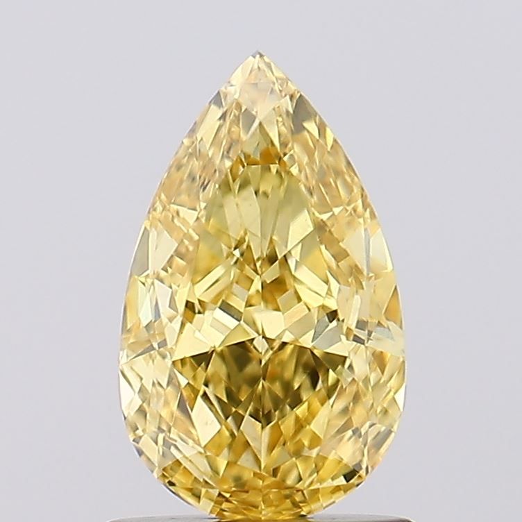 1.15 carat fancy vivid yellow VS1 EX Cut IGI pear diamond