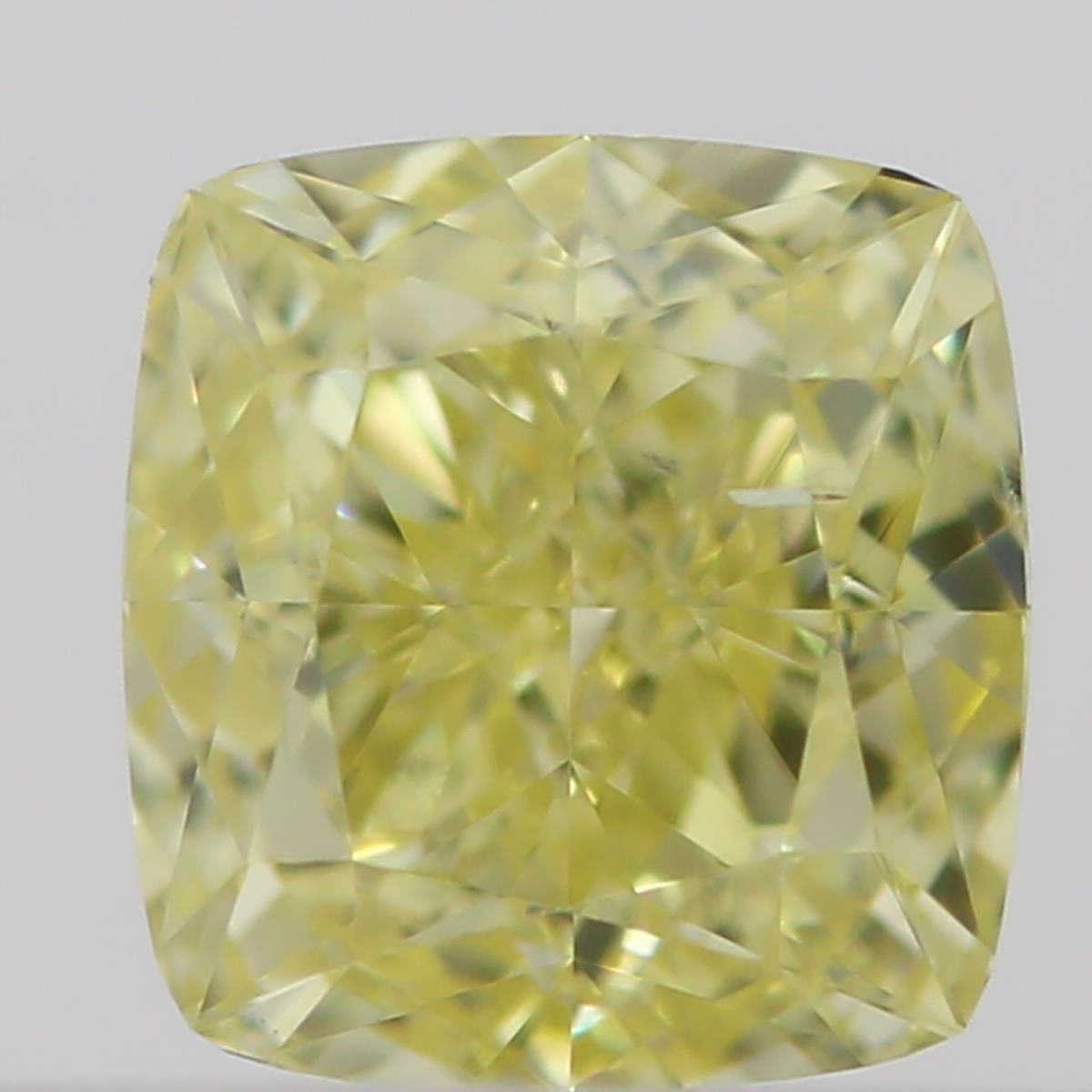 0.5 Carat Cushion brilliant Diamond Fancy Intense  Yellow SI1