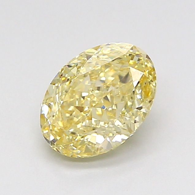 1.05 carat fancy light yellow VVS2 EX Cut IGI oval diamond