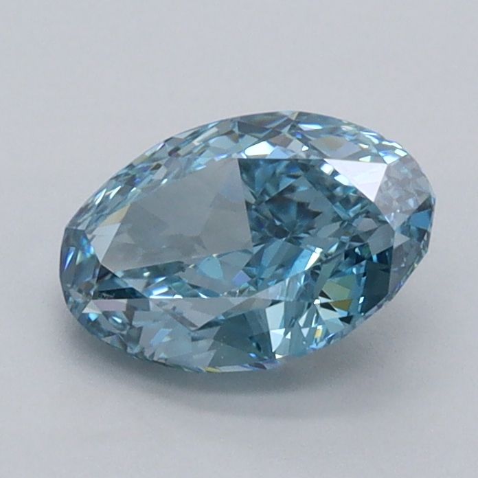 1.03 carat fancy vivid blue VS1 EX Cut IGI oval diamond