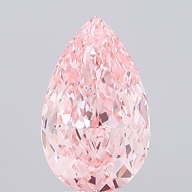 PEAR 3.59ct Fancy Vivid Pink VS1 – EX EX STG