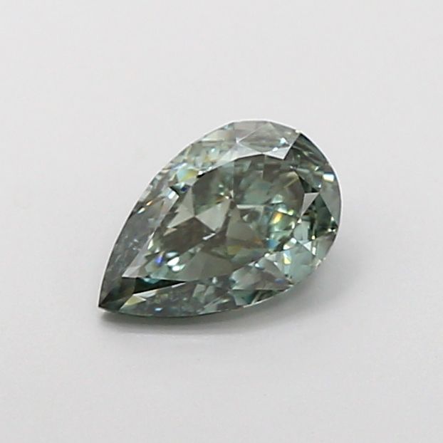 1.09 carat fancy vivid green VS1 EX Cut IGI pear diamond
