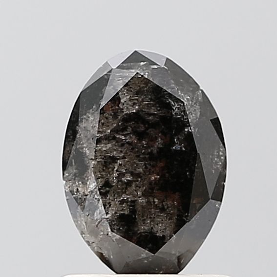 0.86 Carat Oval Diamond Salt and Pepper VS1